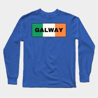 Galway City in Irish Flag Long Sleeve T-Shirt